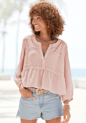 VIVANCE Blouse in Roze: voorkant