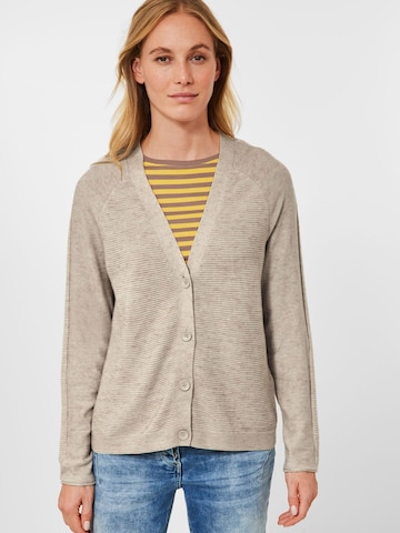 CECIL Knit Cardigan in Beige: front