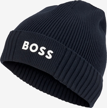 BOSS Black Beanie 'Asic' in Blue: front