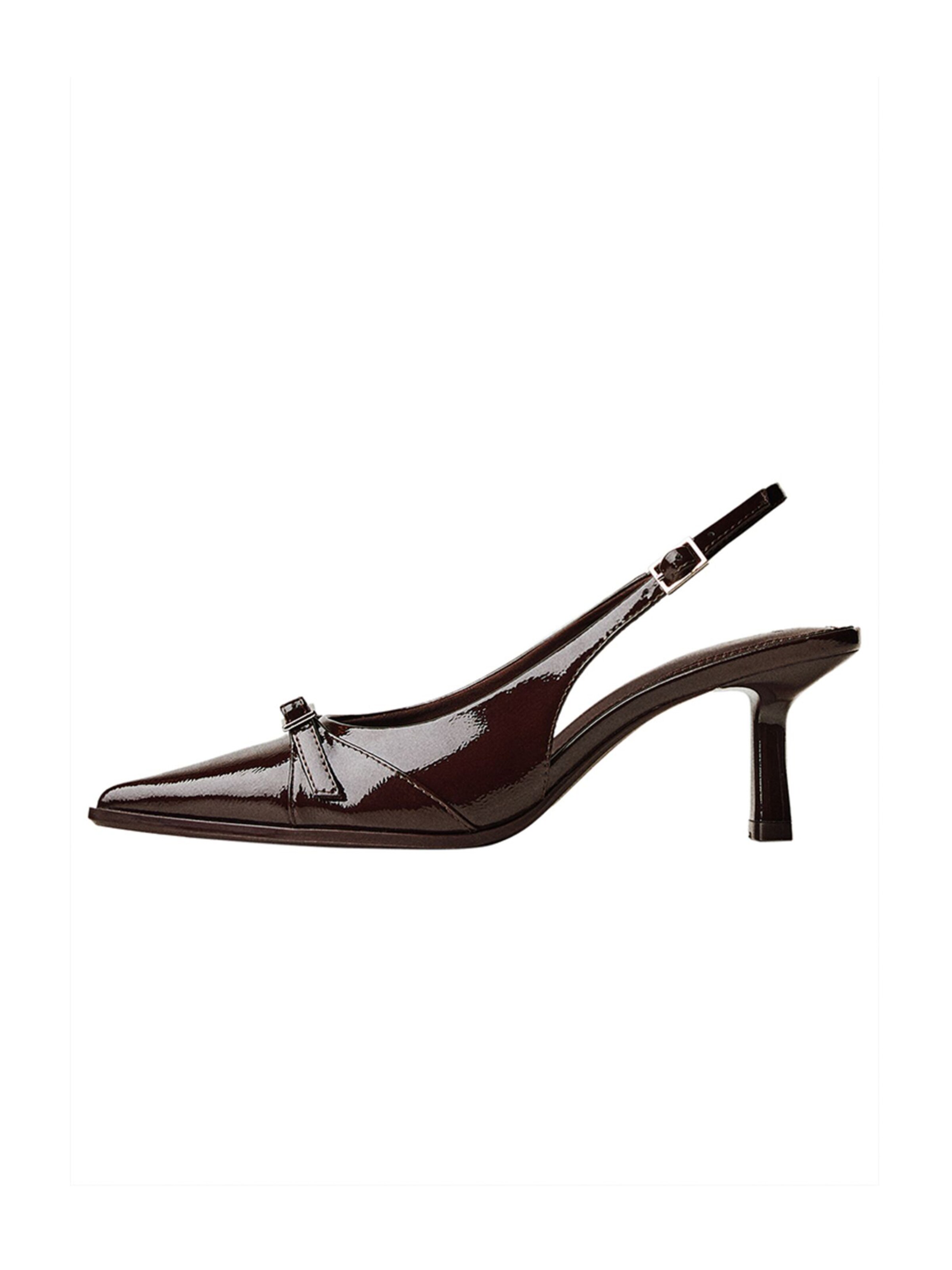 BershkaCipele s potpeticom i otvorenom petom - crvena boja