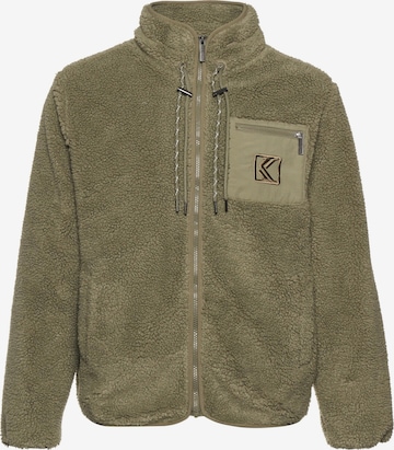 Veste en polaire Karl Kani en vert : devant