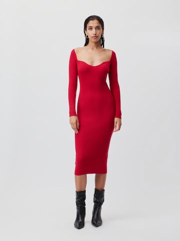 LeGer by Lena Gercke - Vestido de punto 'Lucia' en rojo: frente