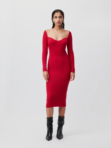 LeGer by Lena Gercke - Vestido de punto 'Lucia' en rojo: frente