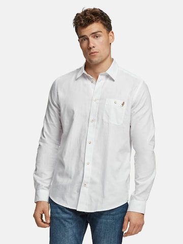 MCS Regular Fit Businesspaita 'Brandon' värissä valkoinen: etupuoli