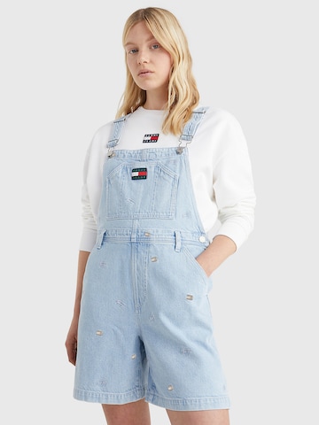 Tommy Jeans Jean Overalls in Blue: front
