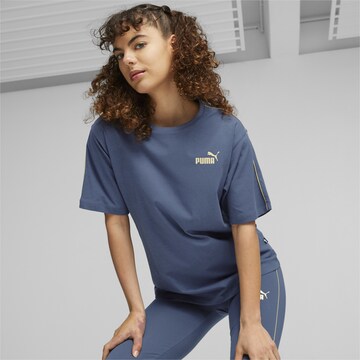 T-shirt fonctionnel 'ESS+ MINIMAL GOLD' PUMA en bleu : devant