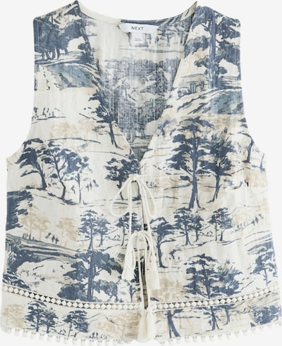 Next Weste in beige / navy / weiß, Produktansicht