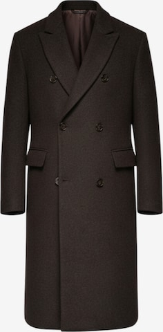 Ombre Wintermantel in Braun: Vorderseite