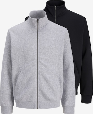 JACK & JONES Sweatjacke 'Bradley' in Grau: Vorderseite