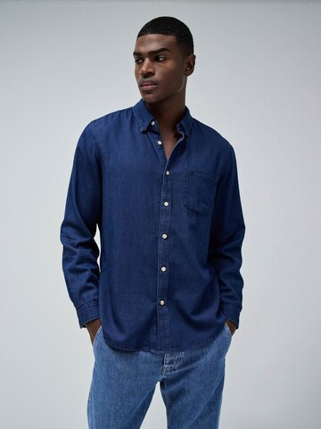 Salsa Jeans Regular fit Button Up Shirt in Blue: front