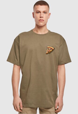 T-Shirt 'Pizza Comic' Merchcode en vert : devant