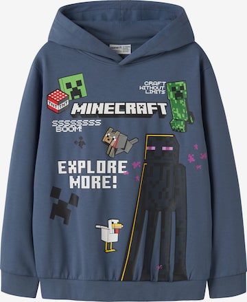 NAME IT - Sudadera 'NKMJu Minecraft' en azul: frente