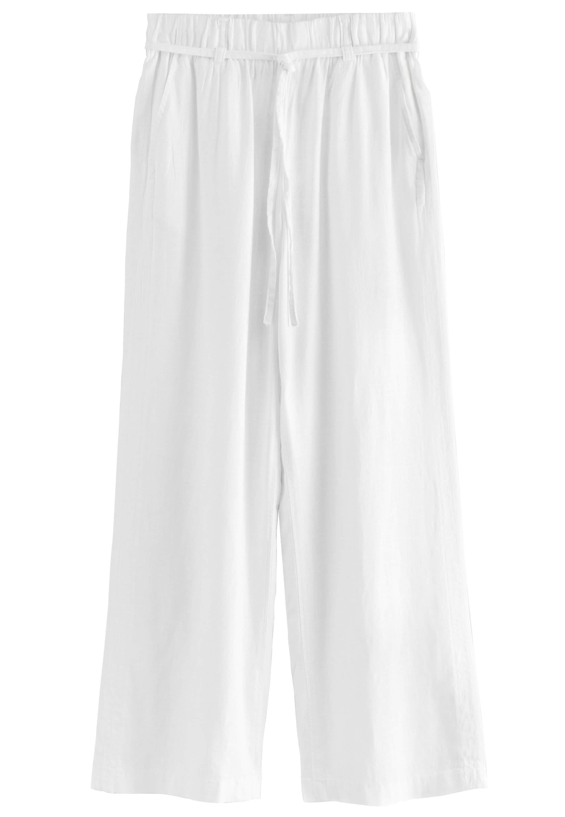 Wide Leg Pantalon Next en blanc : devant
