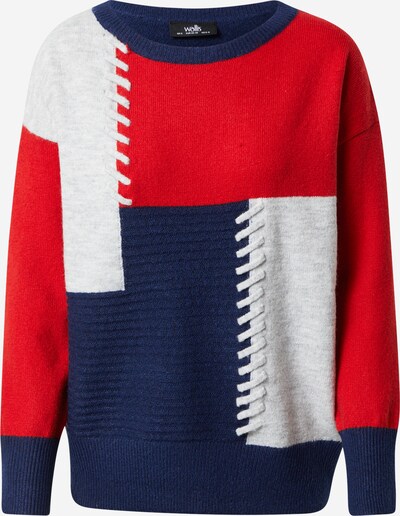 Wallis Sweater in Navy / mottled grey / Red, Item view