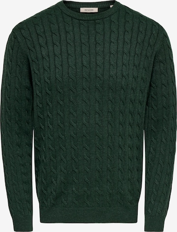 Only & Sons Trui 'ONSLOUI' in Groen: voorkant