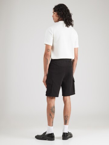 Karl Lagerfeld - Regular Calças cargo em preto: atrás