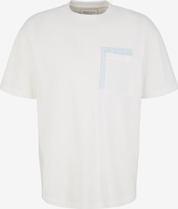 T-Shirt TOM TAILOR DENIM en blanc : devant