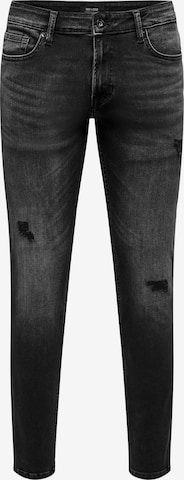 Only & Sons Slimfit Jeans 'Loom' in Schwarz: predná strana