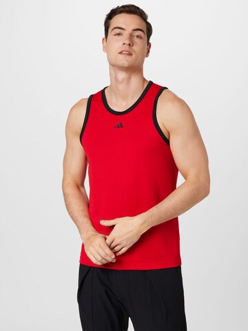 T-Shirt fonctionnel ADIDAS PERFORMANCE en rouge : devant