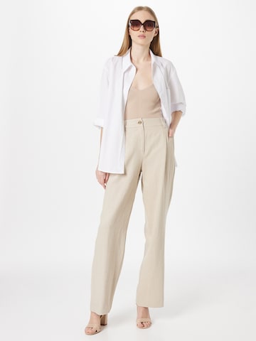 modström Loosefit Broek 'Park' in Beige