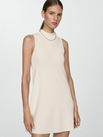 MANGO Knit dress 'SESETE' in Beige: front
