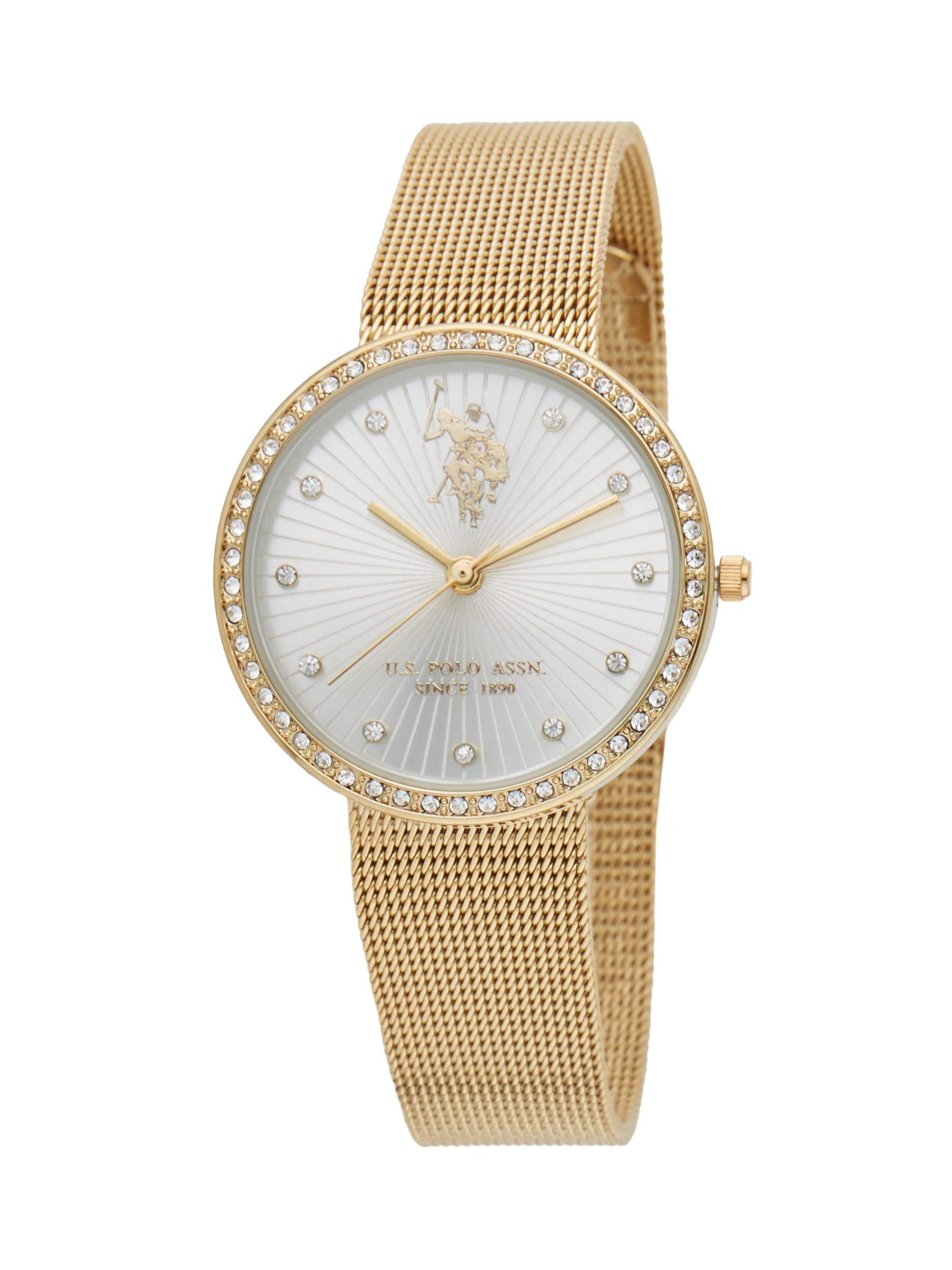 U.S. POLO ASSN. - Reloj analógico 'Giselle' en amarillo: frente