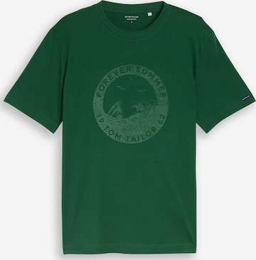 T-Shirt TOM TAILOR en vert : devant