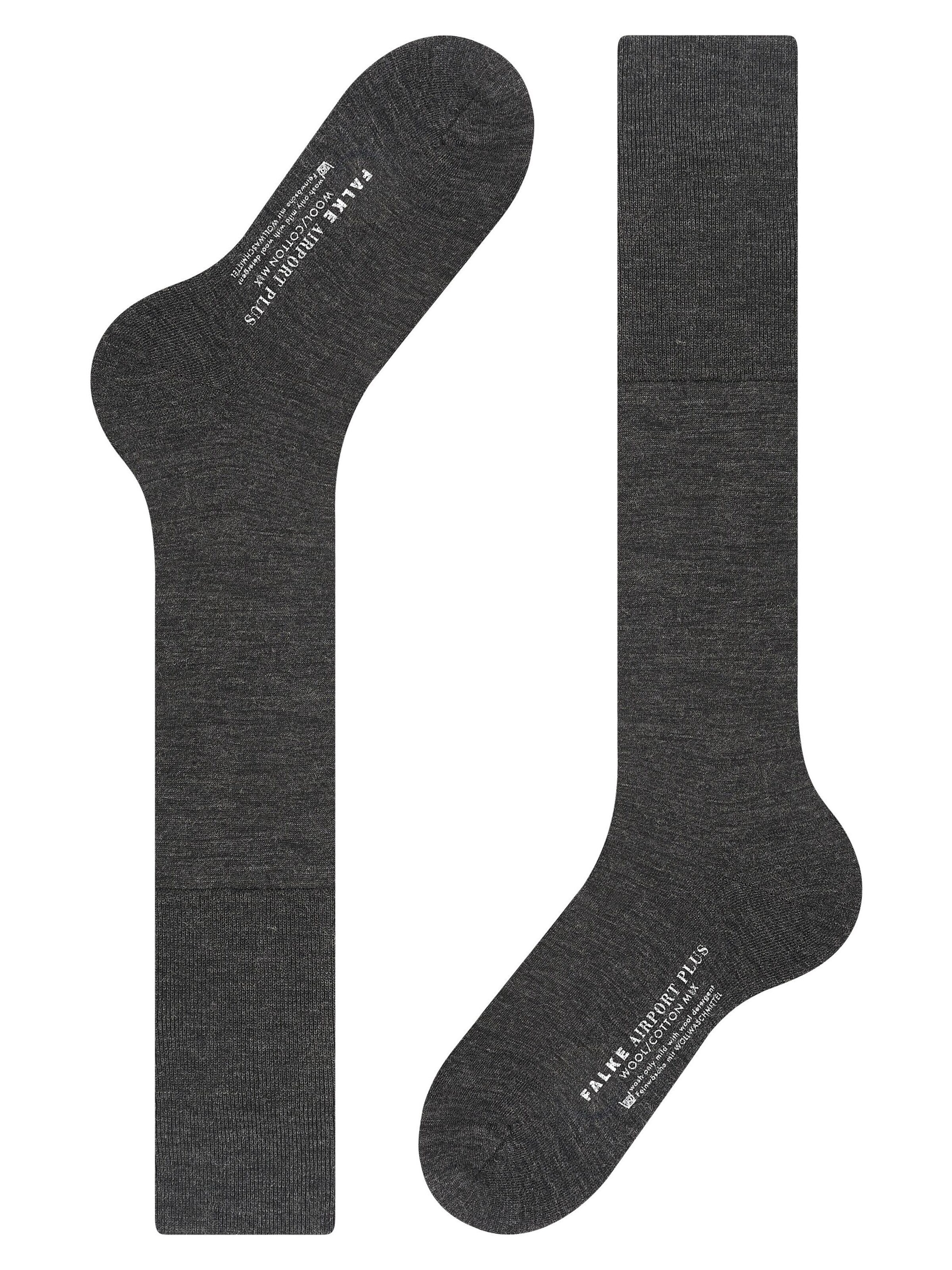 FALKE Knee High Socks 'Airport Plus' in Grey