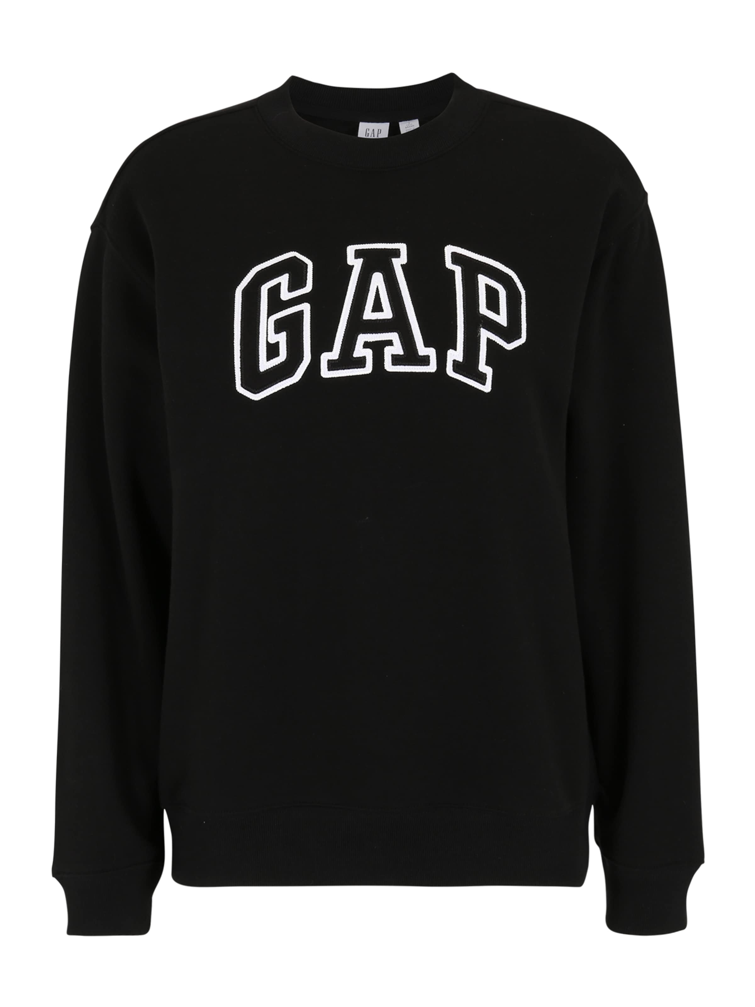 Gap Tall Свитшот 'HERITAGE' в Черный: спереди