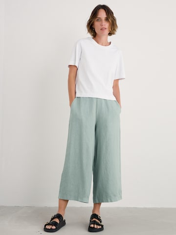 Seasalt Cornwall Wide leg Broek 'Merrivale' in Groen