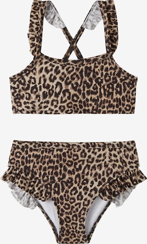 NAME IT Bikini 'NMFZANIMAL' in Braun: Vorderseite