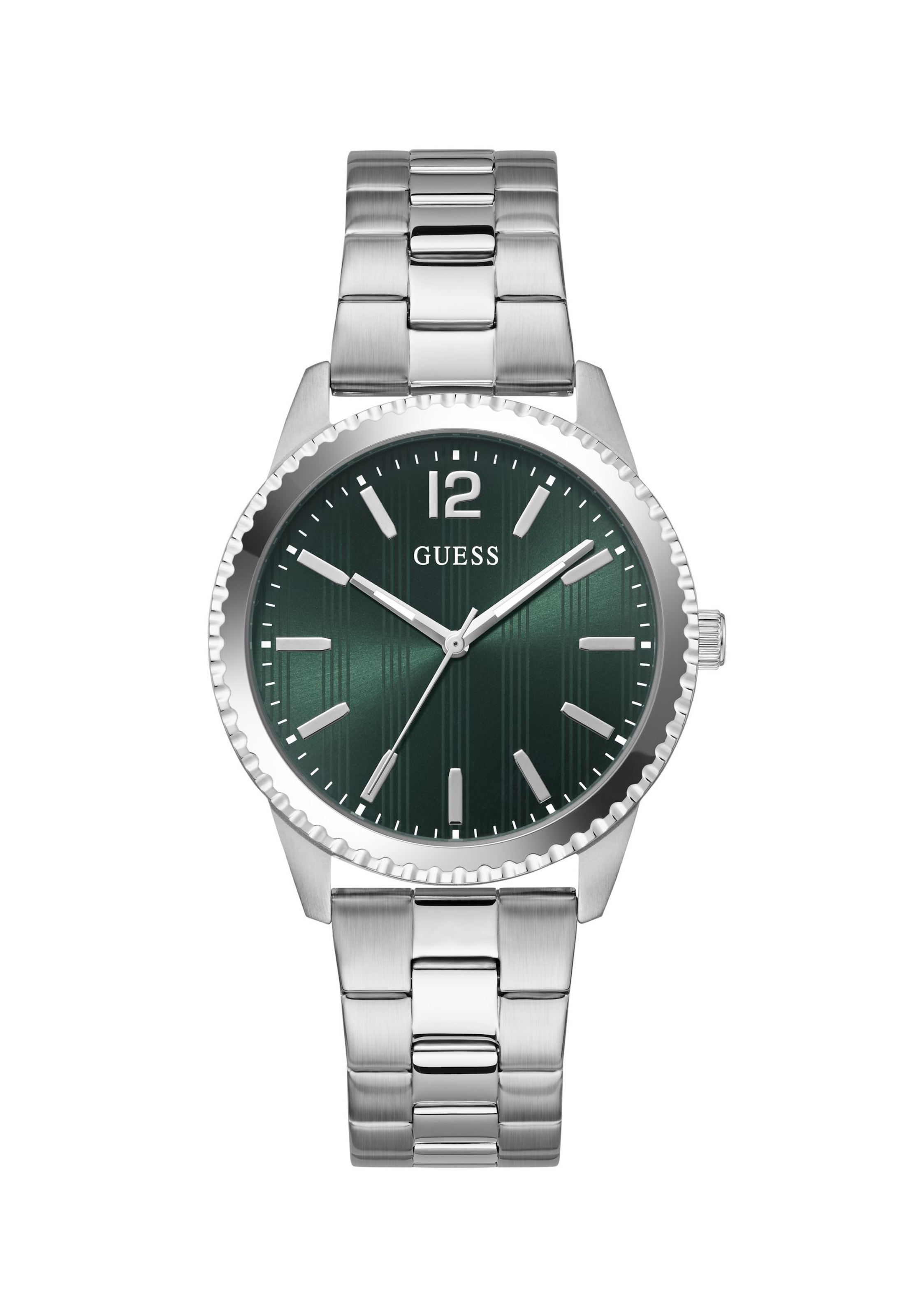 GUESS Analoguhr 'CHIP' in Silber: Vorderseite