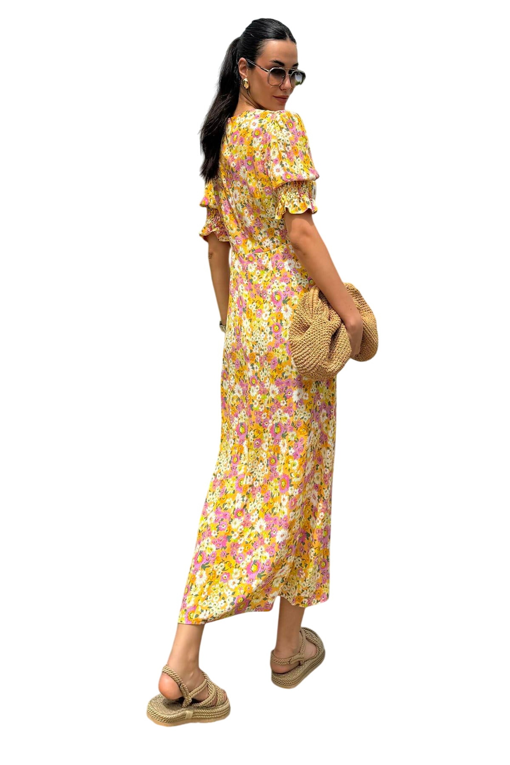 For You Moda Dress in Yellow