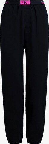 Calvin Klein Underwear Tapered Pleat-Front Pants in Black: front