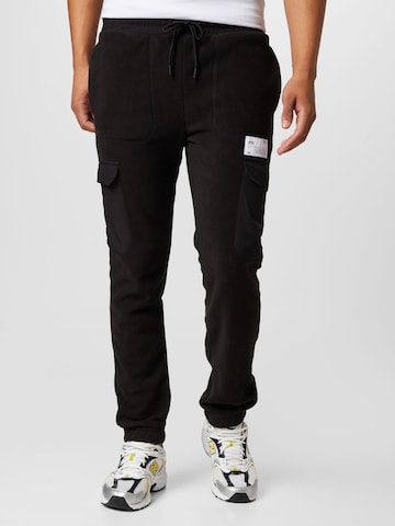 Tapered Pantaloni sport 'Laax' de la SOS pe negru: față