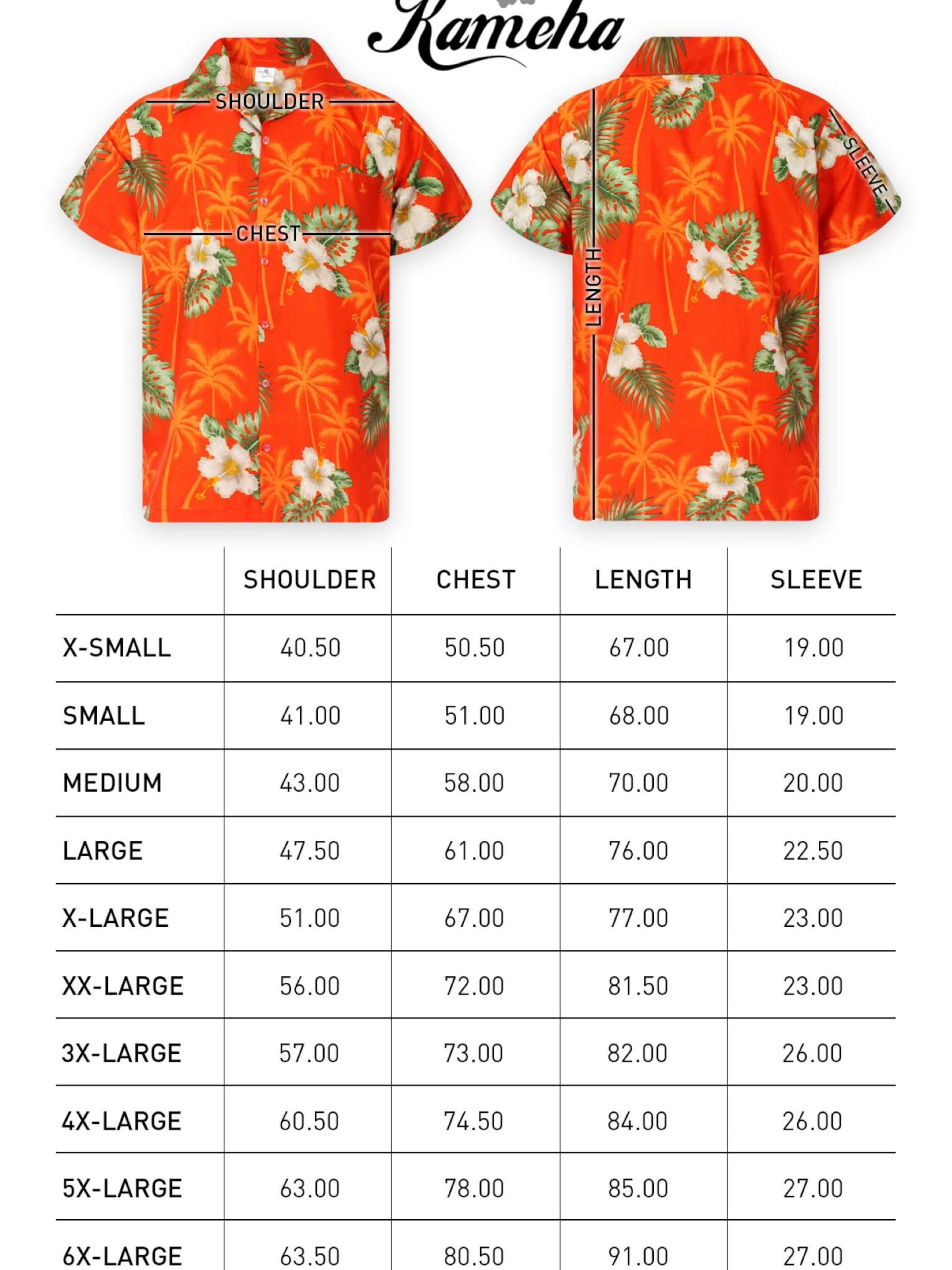 King Kameha Shirt 'Small Flower'‌‌‌‌‌‌‌‌‌ in Orange