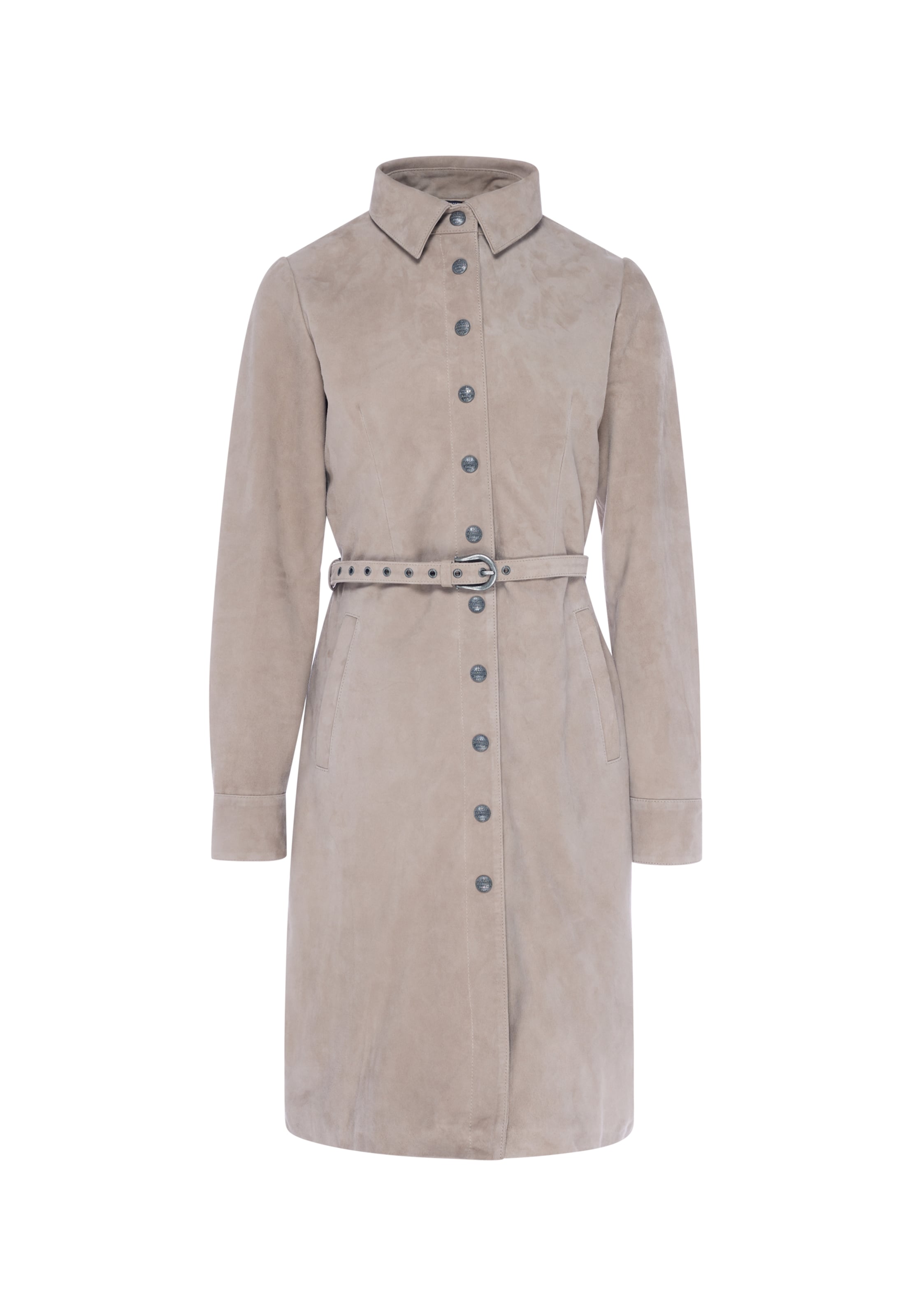 Robe-chemise DreiMaster PREMIUM en beige : devant