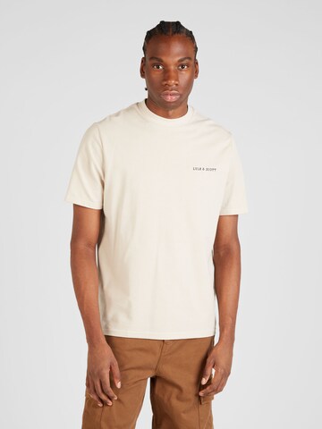 T-Shirt Lyle & Scott en beige : devant