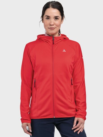 Schöffel Functionele fleece jas 'Cascata' in Rood: voorkant