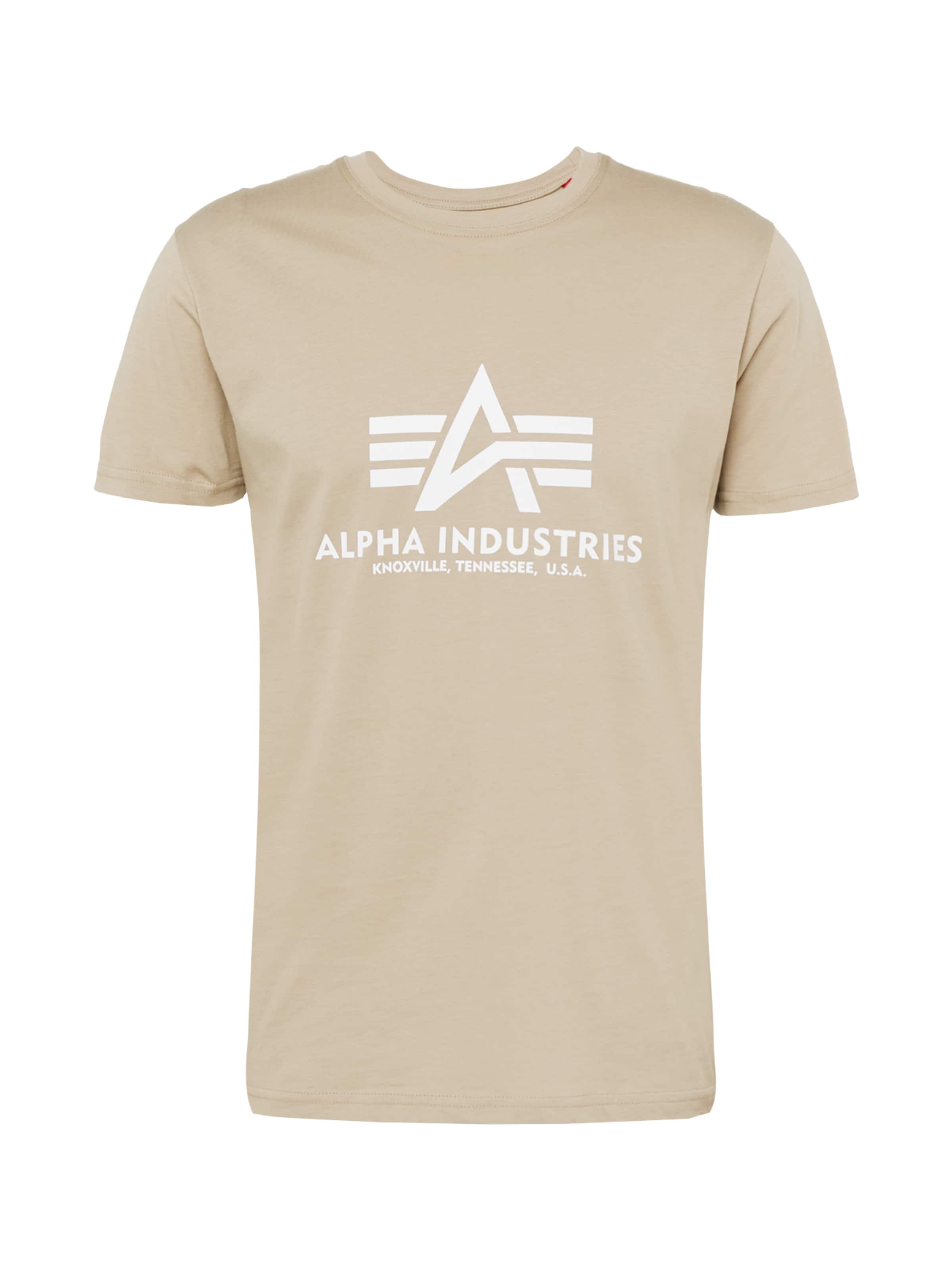 bēšs ALPHA INDUSTRIES T-Krekls: no priekšpuses