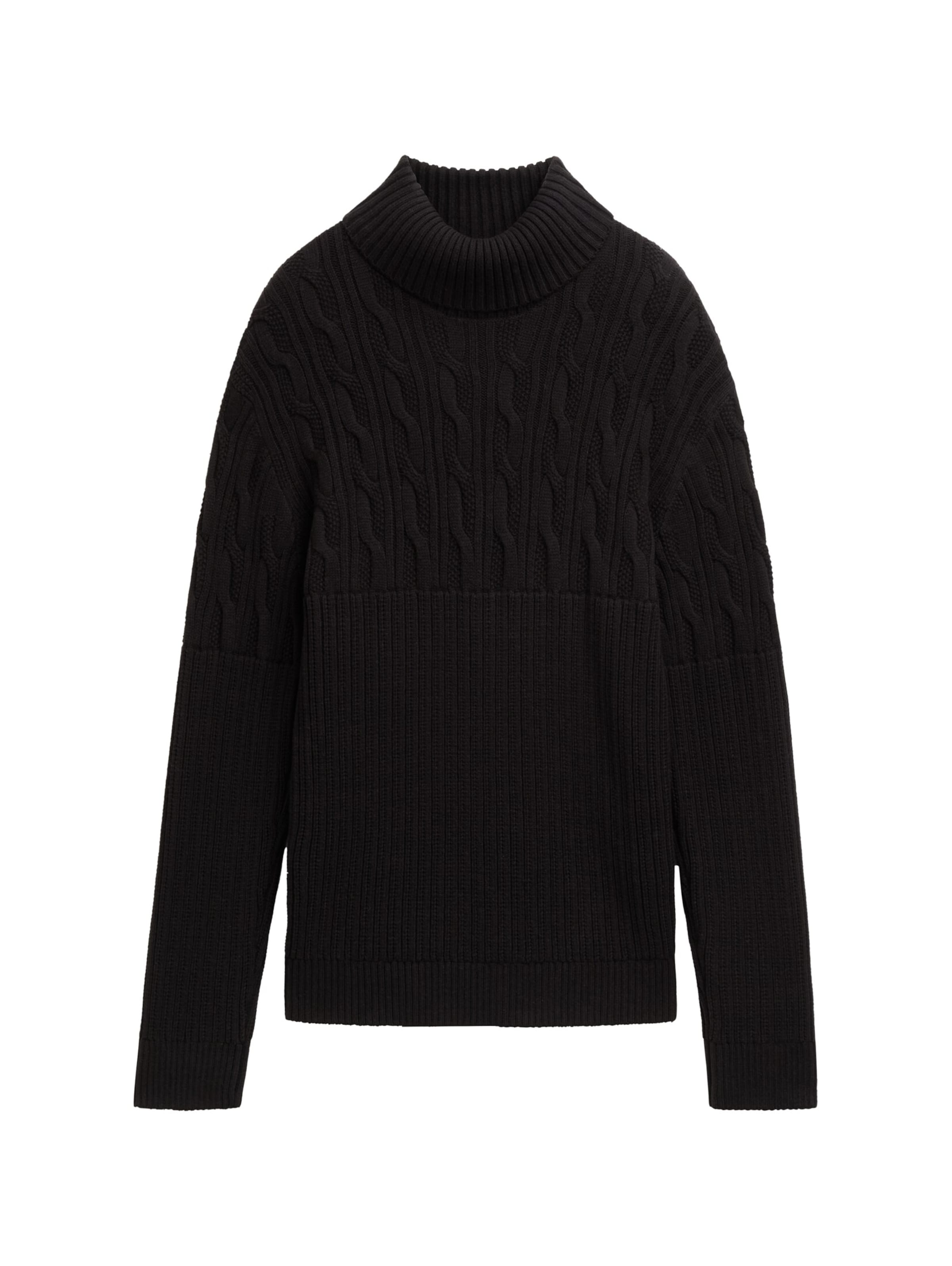 TOM TAILOR DENIM Pullover in Schwarz: Vorderseite