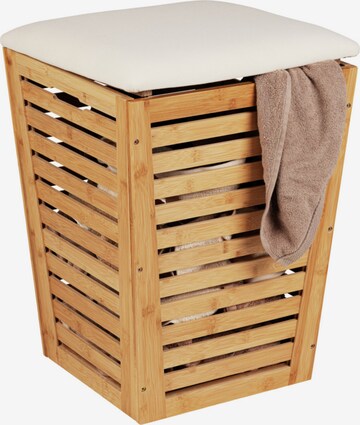 Wenko Laundry Basket in Brown