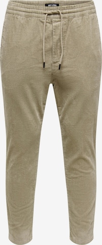 Regular Pantalon 'Linus' Only & Sons en beige : devant