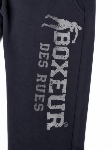 Boxeur des Rues - regular Pantalón deportivo 'Herren Jogginghose Boxeur des Rues mit Kordelzug und Bündchen, Anthrazit, Metallisches vertikales Logo, Baumwolle' en gris