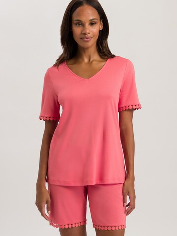 Hanro Korte pyjama ' Rosa ' in Roze: voorkant