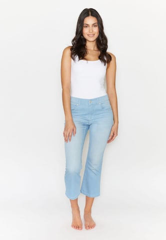 Angels Bootcut Jeans 'Leni Crop' in Blauw