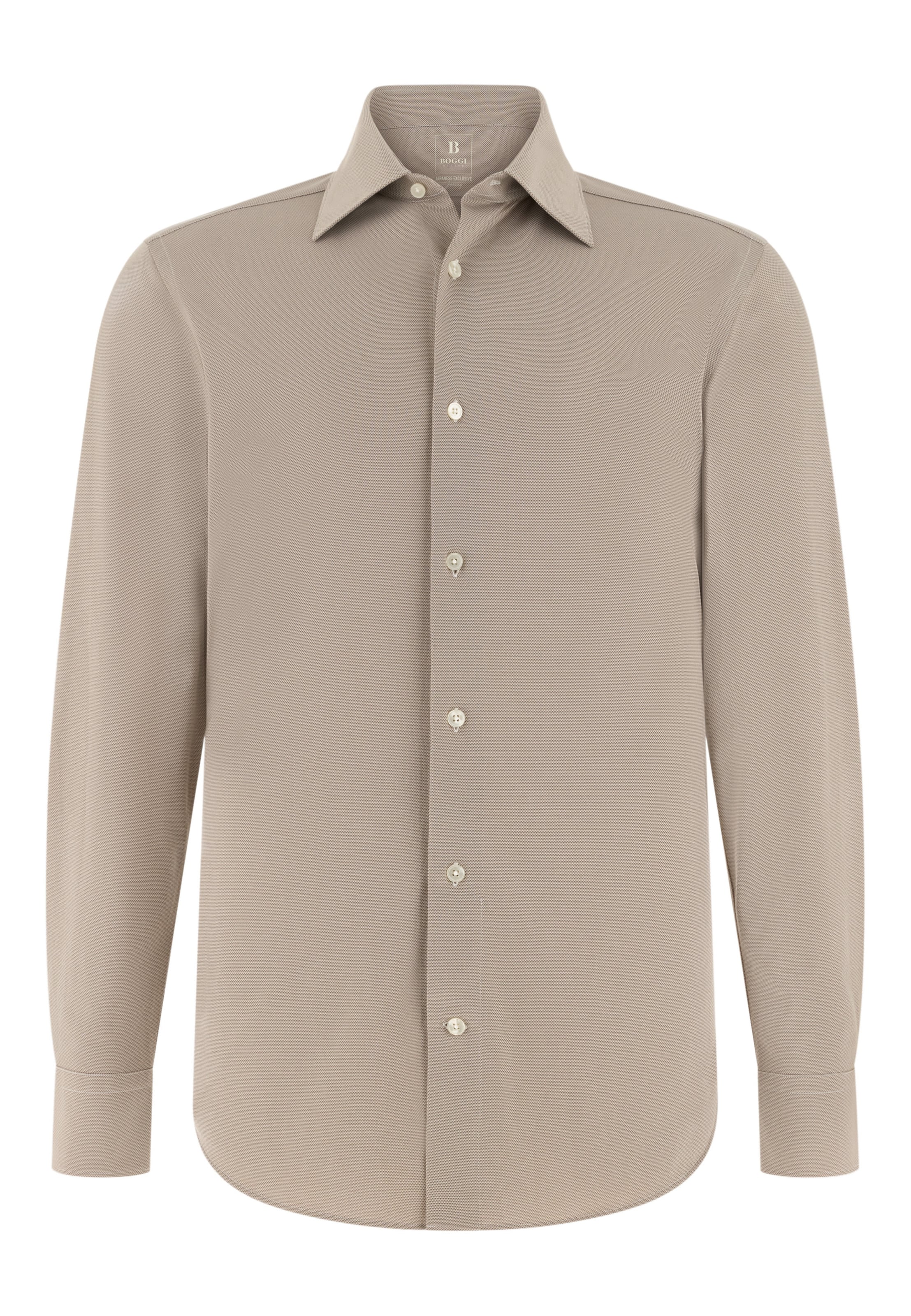Coupe regular Chemise Boggi Milano en marron : devant