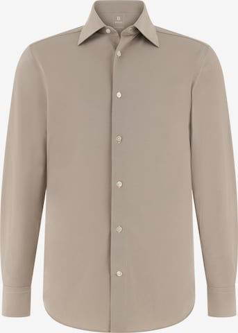 Coupe regular Chemise Boggi Milano en marron : devant