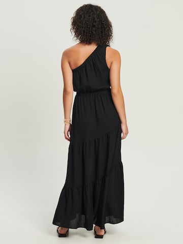 Robe 'INDY' Tussah en noir : derrière