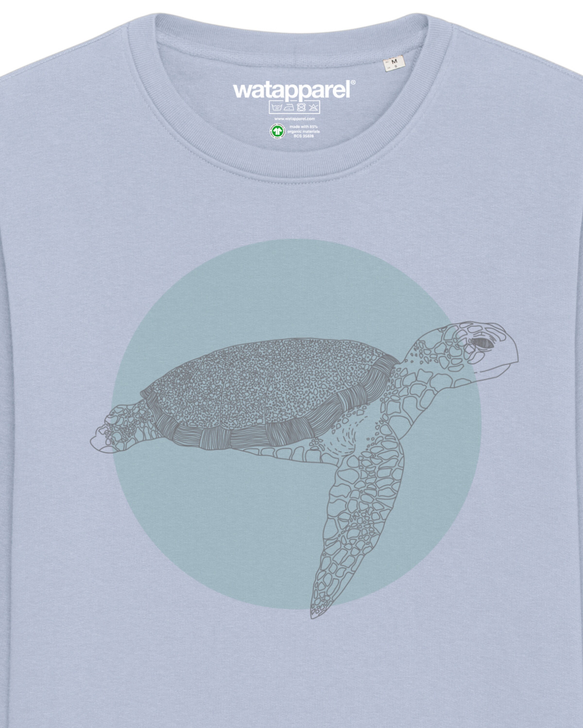 Watapparel Sweatshirt ' Meeresschildkröte ' in Blauw